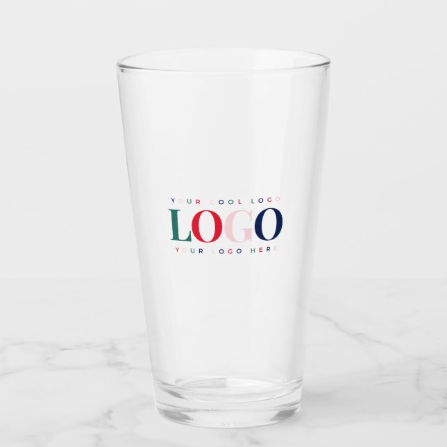Custom Business Company Rectangle Logo Colourful Glass (Front)