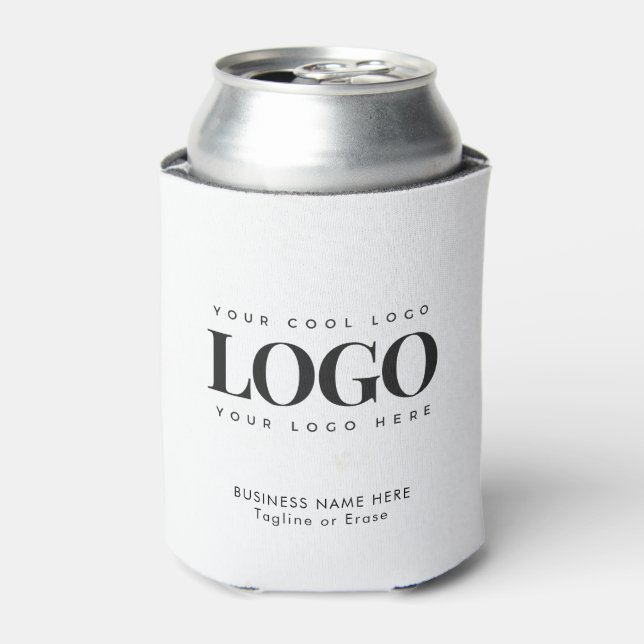 Custom Business Company Rectangle Logo Text Can Cooler (Can Front)