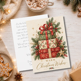 Custom Business Corporate Christmas Holiday Card