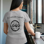 Custom Business Corporate Logo Employee Uniform T-Shirt<br><div class="desc">Promote your business on your t-shirt, wherever you go. Create your own custom branded t-shirt with your own company logo. The print can be placed on the front, pocket area, and the back. Wearing promotional t-shirts with your business logo at trade shows and other corporate events help others recognize members...</div>