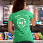 Custom Business Corporate Logo Employee Uniform T-Shirt<br><div class="desc">Promote your business on your t-shirt, wherever you go. Create your own custom branded t-shirt with your own company logo. The print can be placed on the front, pocket area, and the back. Wearing promotional t-shirts with your business logo at trade shows and other corporate events help others recognize members...</div>