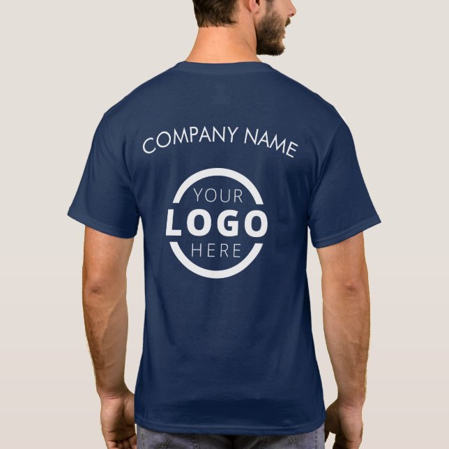 Custom Business Corporate Logo Employee Uniform T-Shirt (Back)