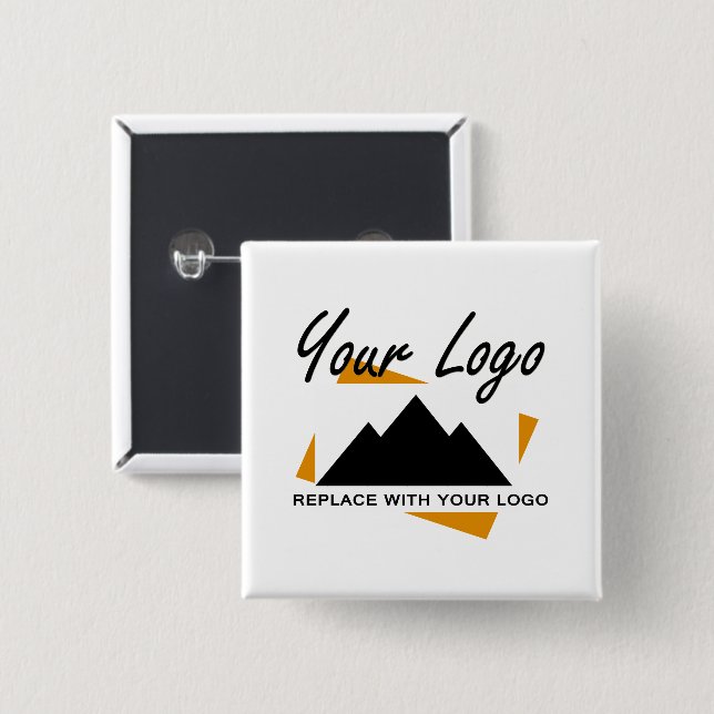 Custom Business Design Add Your Company Logo 2 Inch Square Button (Front & Back)