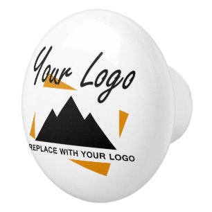 Custom Business Design Add Your Company Logo Ceramic Knob
