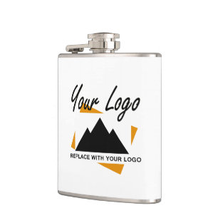 Custom Business Design Add Your Company Logo Hip Flask