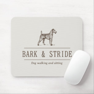 Custom Business Dog Walking Business Natural Brown Mouse Pad