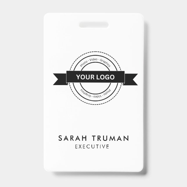 Custom Business Employee Card Minimalist & Modern  Badge (Front)