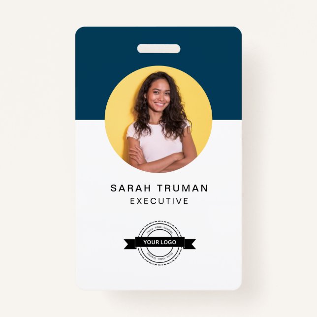 Custom Business Employee Card Minimalist & Modern Badge (Front)