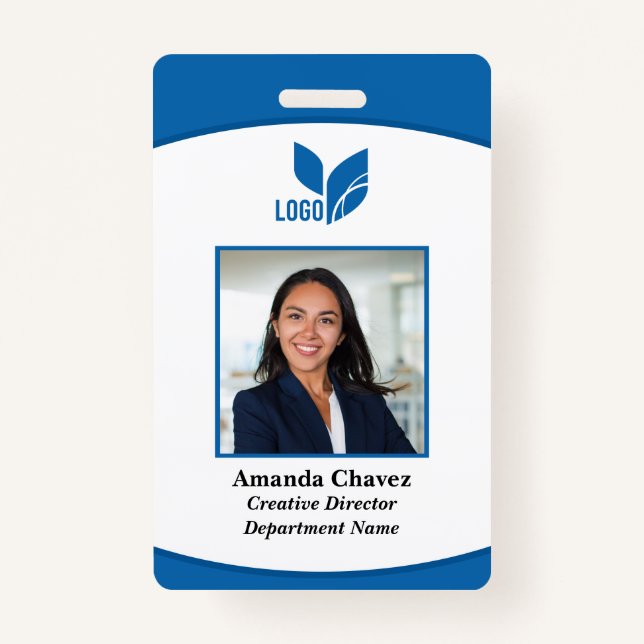 Custom Business Employee Photo Badge (Front)