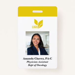 Custom Business Employee Photo Name Badge