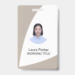 Custom Business Employee Photo Tex Snuff Chocolate Badge