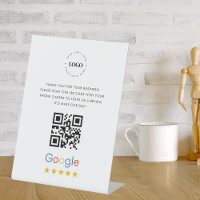 Custom Business Google Reviews QR Code Logo Simple