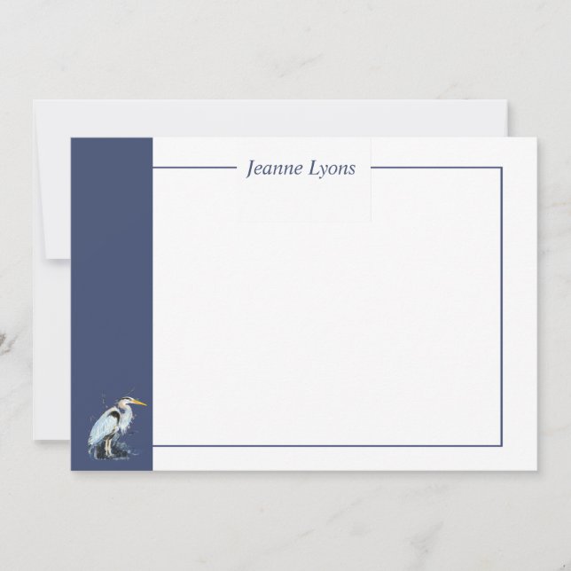 Custom Business Great Blue Heron Bird Business    Thank You Card (Front)