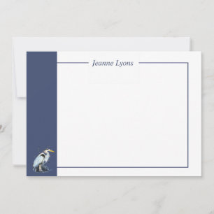 Custom Business Great Blue Heron Bird Business Thank You Card
