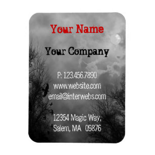 Custom Business Grungy Haunted Sky Magnets
