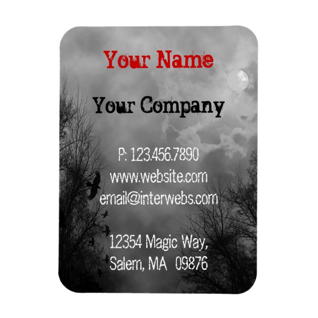 Custom Business Grungy Haunted Sky Magnets (Vertical)