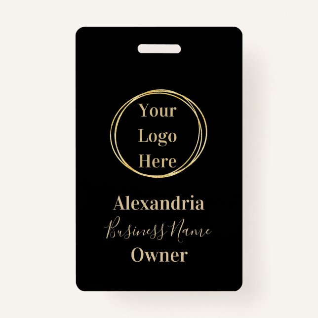 Custom Business ID Modern Employee Name Badge (Front)