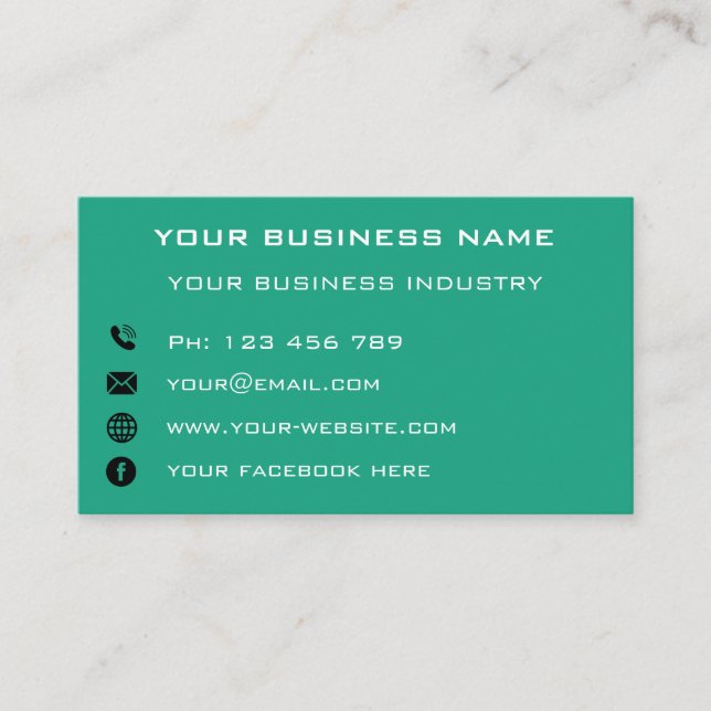 Custom Business Info Your Company Promotional Calling Card (Front)