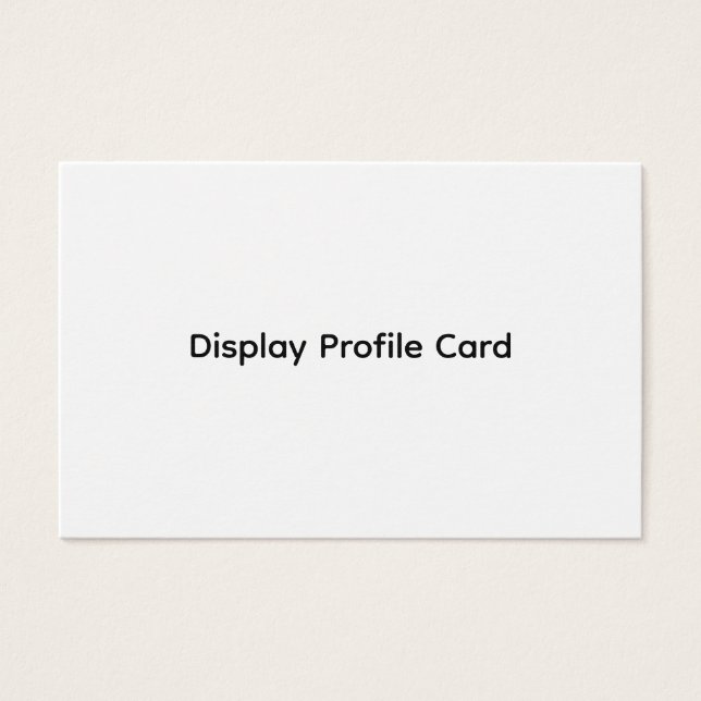 Custom Business Information Display Profile Card (Front)