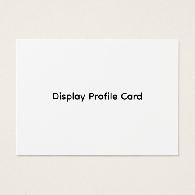 Custom Business Information Display Profile Card (Front)