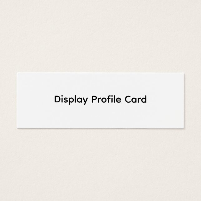 Custom Business Information Display Profile Card (Front)