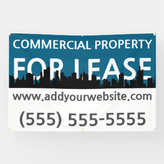 Custom Business Leasing Yard Sign Blue
