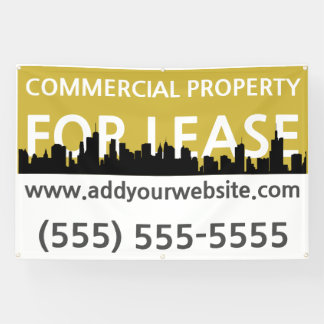 Custom Business Leasing Yard Sign Gold