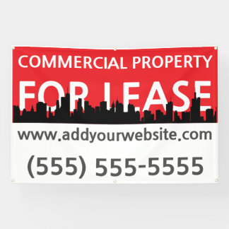 Custom Business Leasing Yard Sign Red