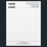 Custom Business Letterhead and Logo Template<br><div class="desc">Custom Colours and Fonts - Design Your Own Personalized Your Business Letterhead with Logo - Add Your Logo - Image - Photo or QR Code / Name - Company / Address - Contact Information / More - Resize and move or remove and add elements / image with Customization tool. Choose...</div>
