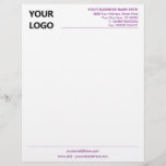 Custom Business Letterhead Choose Colours and Font<br><div class="desc">Your Colours and Font - Simple Personalized Business Office Letterhead with Logo - Add Your Logo - Image / Business Name - Company / Address - Contact Information - Resize and move or remove and add elements / image with Customization tool. Choose / add your favourite elements and text colours...</div>