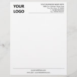 Custom Business Letterhead Personalized Company<br><div class="desc">Custom Colours and Font - Your Business Letterhead with Logo - Add Your Logo - Image / Business Name - Company / Address - Contact Information - Resize and move or remove and add elements / image with Customization tool. Choose font / size / colour ! Good Luck - Be...</div>