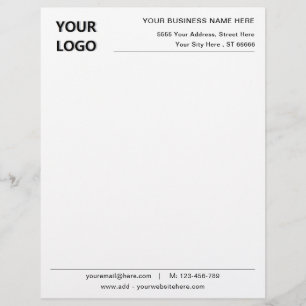 Custom Business Letterhead Template with Your Logo