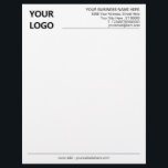 Custom Business Letterhead with Logo and QR Code<br><div class="desc">Personalized Your Business Office Letterhead with Logo and QR Code - Add Your Logo - Image and QR Code ( back side - or remove ) - Add Business Name - Company / Address - Contact Information - Resize and move or remove and add elements / image / text with...</div>