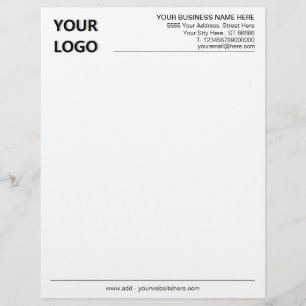 Custom Business Letterhead with Logo and QR Code