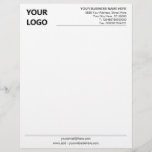Custom Business Letterhead with Logo and QR Code<br><div class="desc">Custom Font and Colours - Your Business Letterhead with Logo and QR Code ( Back Side ) - Add Your Logo - Image / Business Name - Company / Address - Contact Information - and QR Code - Resize and move or remove and add elements / image with Customization tool....</div>