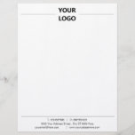Custom Business Letterhead with Logo and QR Code<br><div class="desc">Custom Colours and Font - Your Business Office Letterhead with Logo and QR Code (back side) - Choose colours / font / size - with Customization Tool ! Good Luck - Be Happy :)</div>