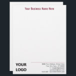 Custom Business Letterhead with Logo and QR Code<br><div class="desc">Custom Colours and Fonts - Personalized Your Business Letterhead with Logo and QR Code ( back side ) - Add Your Logo and QR Code / Business Name - Company / Address - Contact Information / More - Resize and move or remove and add elements / image with Customization tool....</div>