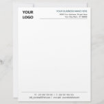 Custom Business Letterhead with Logo and QR Code<br><div class="desc">Custom Colours and Fonts - Personalized Your Business Letterhead with QR Code and Logo - Add Your QR Code ( back side ) / and Logo - image or Photo / Business Name - Company / Address / Contact Information - Website / E-mail / Phone / More - Resize and...</div>