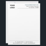 Custom Business Letterhead with Logo and QR Code<br><div class="desc">Custom Colours and Fonts - Personalized Your Business Letterhead with QR Code and Logo - Add Your QR Code ( back side ) / and Logo - image or Photo / Business Name - Company / Address / Contact Information - Website / E-mail / Phone / More - Resize and...</div>