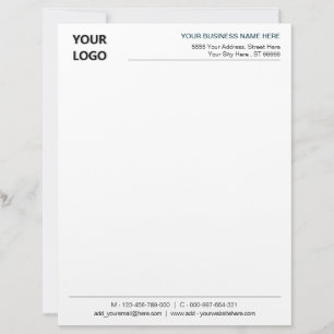 Custom Business Letterhead with Logo and QR Code