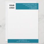 Custom Business Letterhead with Logo - Your Colour<br><div class="desc">Custom Colours and Font - Simple Personalized Your Business Letterhead with Logo - Add Your Logo - Image or QR Code / Name - Company / Address - Contact Information / more - Resize and move or remove and add elements / image with Customization tool ! Choose Font / Size...</div>