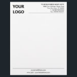 Custom Business Letterhead Your Logo and QR Code<br><div class="desc">Custom Colours and Font - Personalized Your Business Office Letterhead with Logo and QR Code ( Back Side ) - Add Your Logo - Image / Business Name - Company / Address - Contact Information / and QR Code Scan Info - Resize and move or remove and add elements /...</div>