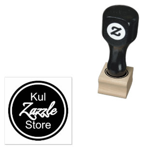 Custom Business Logo 1" x 1" Wood Art Stamp