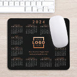 Custom Business Logo 2024 Calendar Rose Gold Mouse Pad<br><div class="desc">Create your own personalized 2024 calendar mouse pads with your own company logo, business slogan and contact information. You can easily change the background colour to match your corporate colours. Makes a great promotional giveaway or corporate gift for customers, vendors, employees or other special people. No minimum order quantity and...</div>