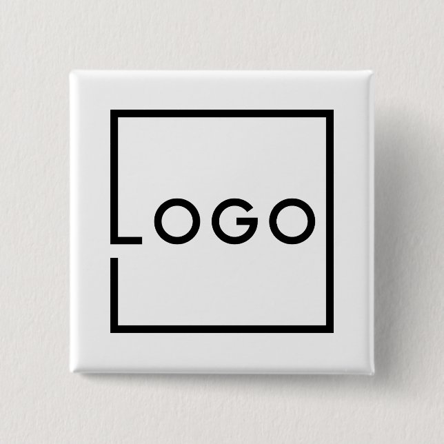 Custom Business Logo 2 Inch Square Button (Front)