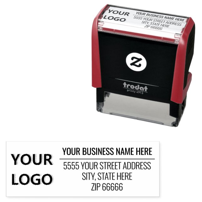 Custom Business Logo Address Personalized Stamp (In Situ)