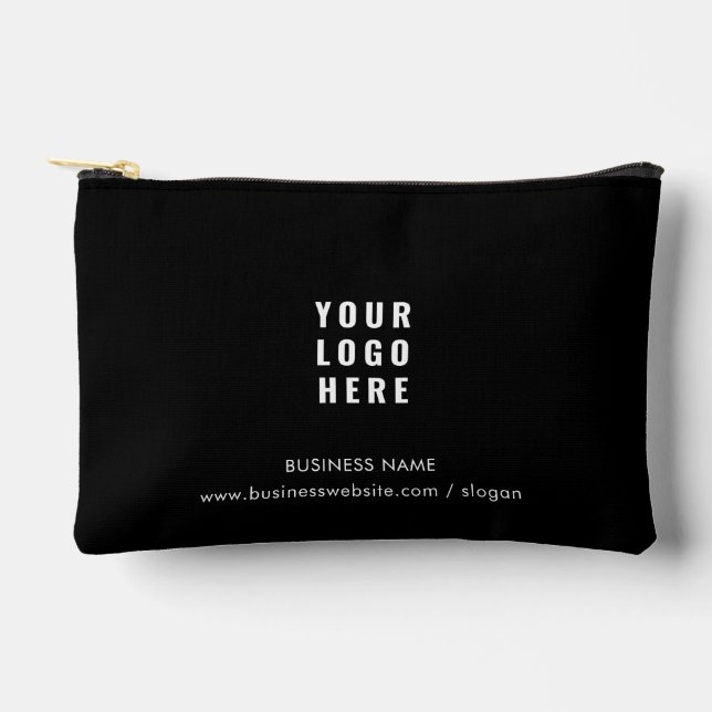 Custom Business Logo and Company Website Accessory Pouch (Front)