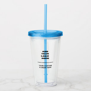 Custom Business Logo and Custom Text Acrylic Tumbler