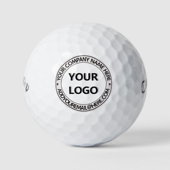 Custom Business Logo and E-mail Golf Balls Stamp (Front)