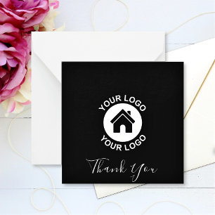 Custom Business Logo And Message Thank You Card